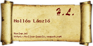 Hollós László névjegykártya